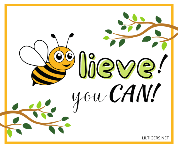 Believe you can with a picture of a bee.
